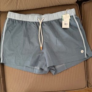 Free Fly Apparel Women's Slate Blue Athletic Drawstring Shorts